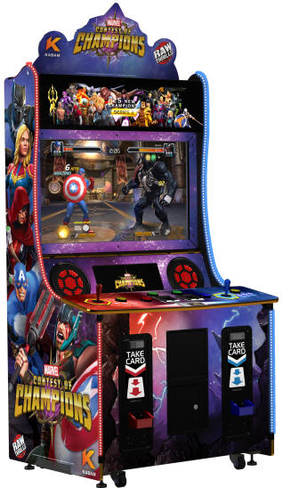 marvel avengers coin pusher rare card Raw Thrills Marvel: Contest Of Champions