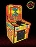 Colorful arcade machine with 'Whac-A-Mole' branding on a dark background