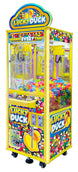 A colorful Lucky Duck crane game machine typically found in an arcade.