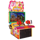 Arcade cabinet for the Wild Things Laser Shooter game featuring colorful animal characters on the marquee and graphics on the screen.