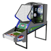 An arcade version of a home football game machine with targets and a football theme, labeled 'ICE PRO QB'.