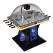 A Super Chexx Pro Bubble Hockey table with custom graphics featuring the Buffalo Sabres and a dome cover, indicating it's a limited edition unit.