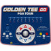 Golden Tee Go PGA Tour control panel with buttons and display on a blue background