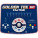 Golden Tee Go PGA Tour control panel with buttons and display on a blue background