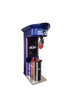 Boxing punching bag machine with digital display on a white background