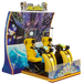 Video game arcade machine with 'Ubisoft All-Star' branding and character figures on top.