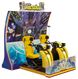 Video game arcade machine with 'Ubisoft All-Star' branding and character figures on top.