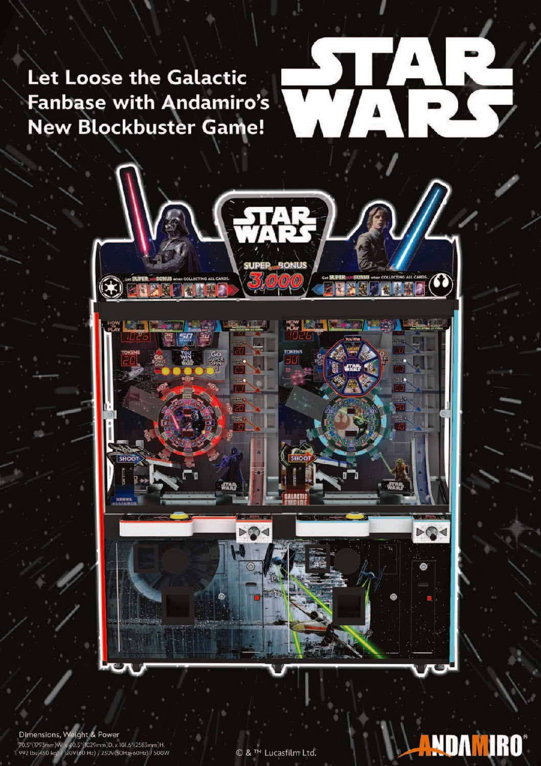 star wars coin pusher rare card Andamiro Star Wars Coin Pusher