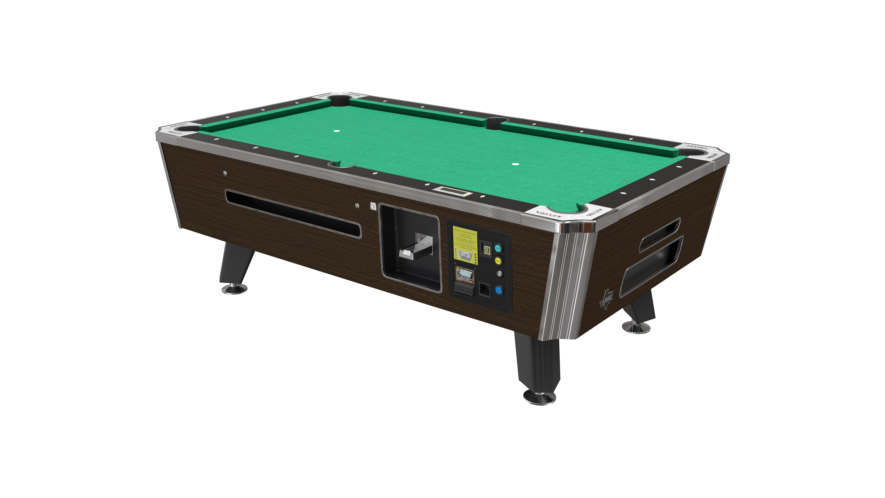 Valley ZD12X Pool Table with Bill Acceptor