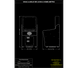 Technical drawing of a Whac-a-Mole game machine with dimensions on a black background