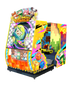 Colorful arcade machine with cartoon characters and 'Mini World' branding on a white background