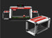 SubSoccer electronic table top soccer game on a black background