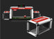 SubSoccer electronic table top soccer game on a black background