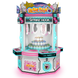 Strike Hook arcade machine with colorful design and prize display on a white background